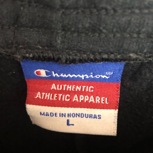 Champion Boy’s Powerblend Fleece Open Bottom Sweatpants Black Large - Picture 4 of 8